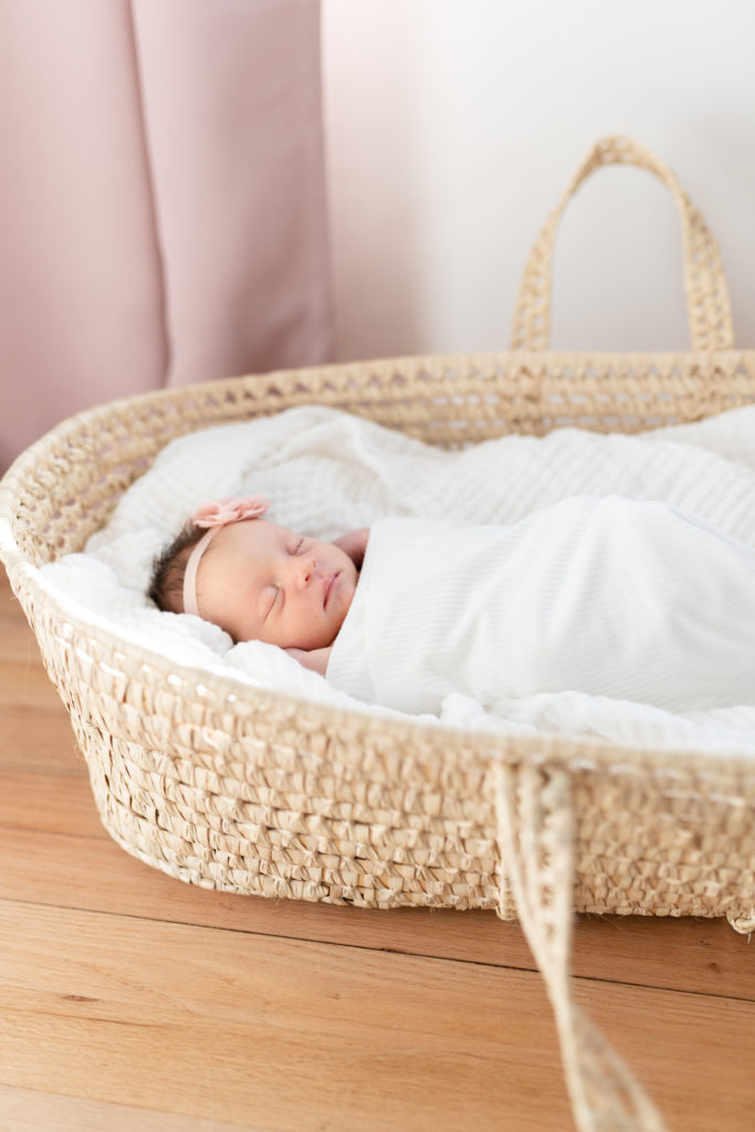 huntsville photographer  baby in basket 