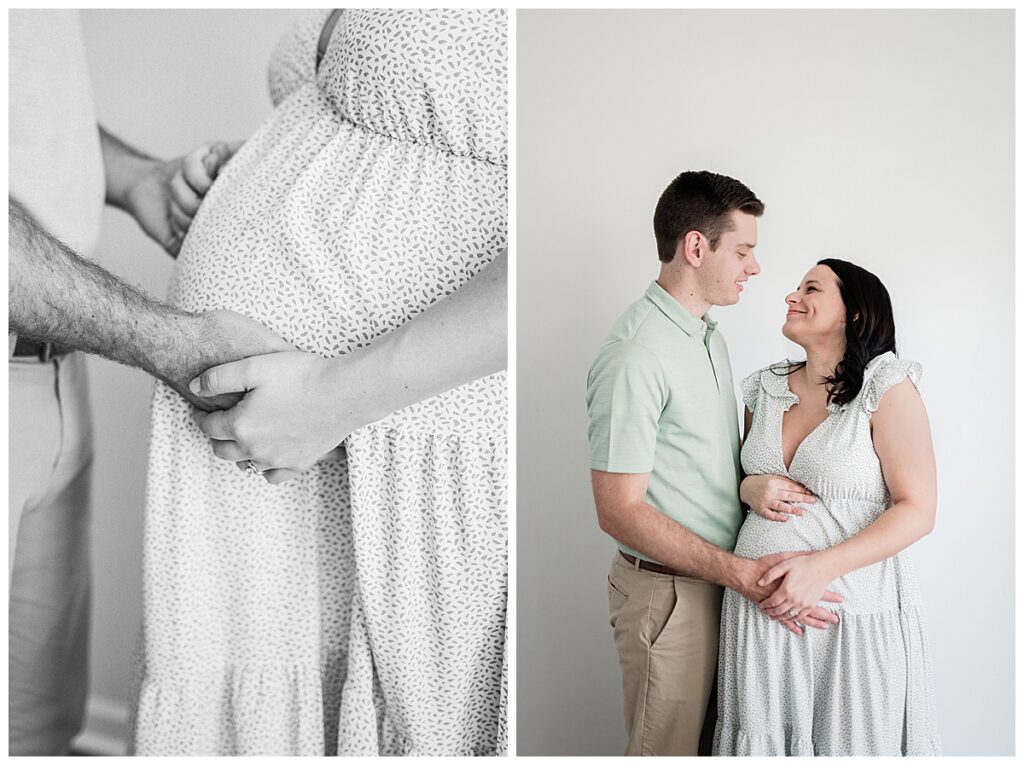 A Studio Maternity Session family laughing